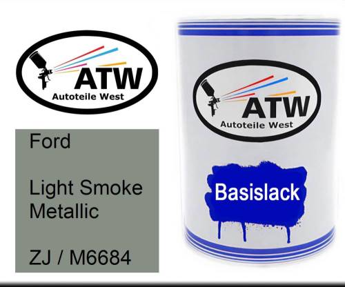 Ford, Light Smoke Metallic, ZJ / M6684: 500ml Lackdose, von ATW Autoteile West.